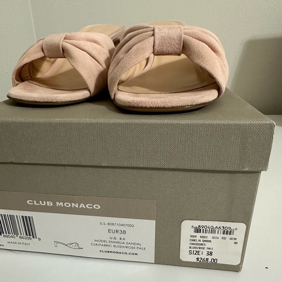 Club Monaco NEW Pink Suede Sandals - Picture 5 of 5
